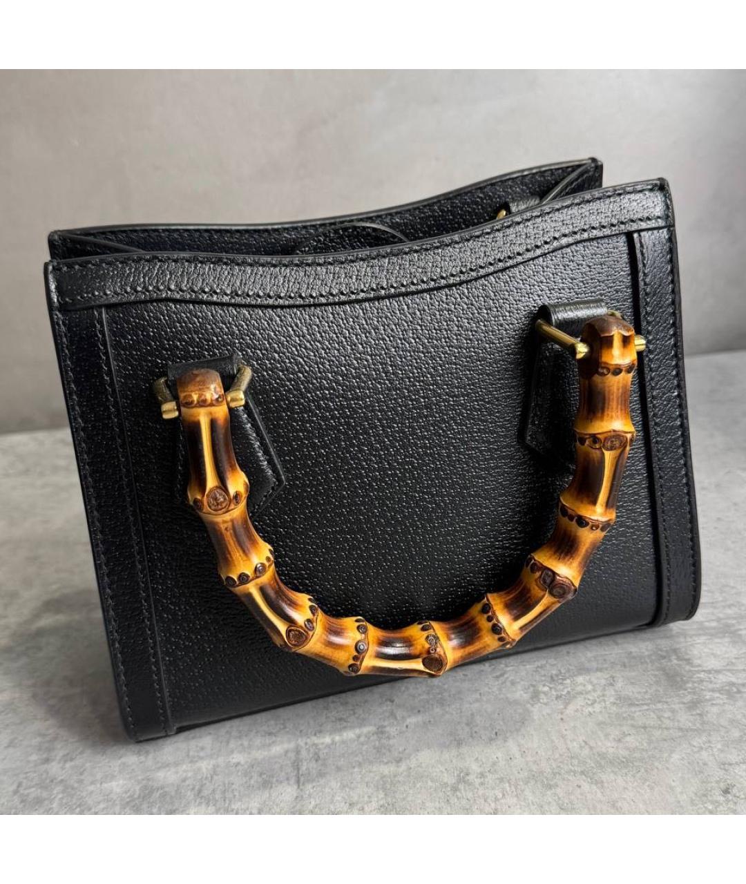 GUCCI Черная кожаная сумка через плечо, фото 3