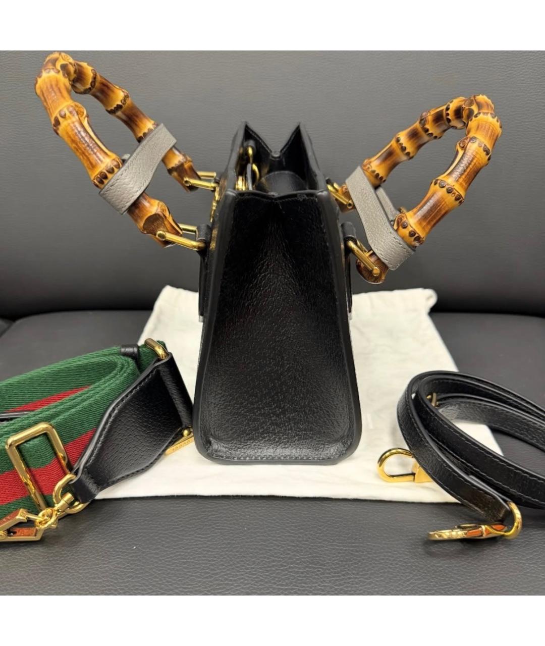 GUCCI Черная кожаная сумка через плечо, фото 7