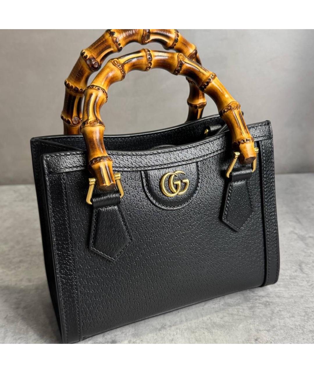 GUCCI Черная кожаная сумка через плечо, фото 9