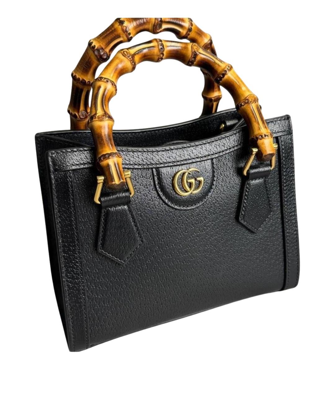 GUCCI Черная кожаная сумка через плечо, фото 1