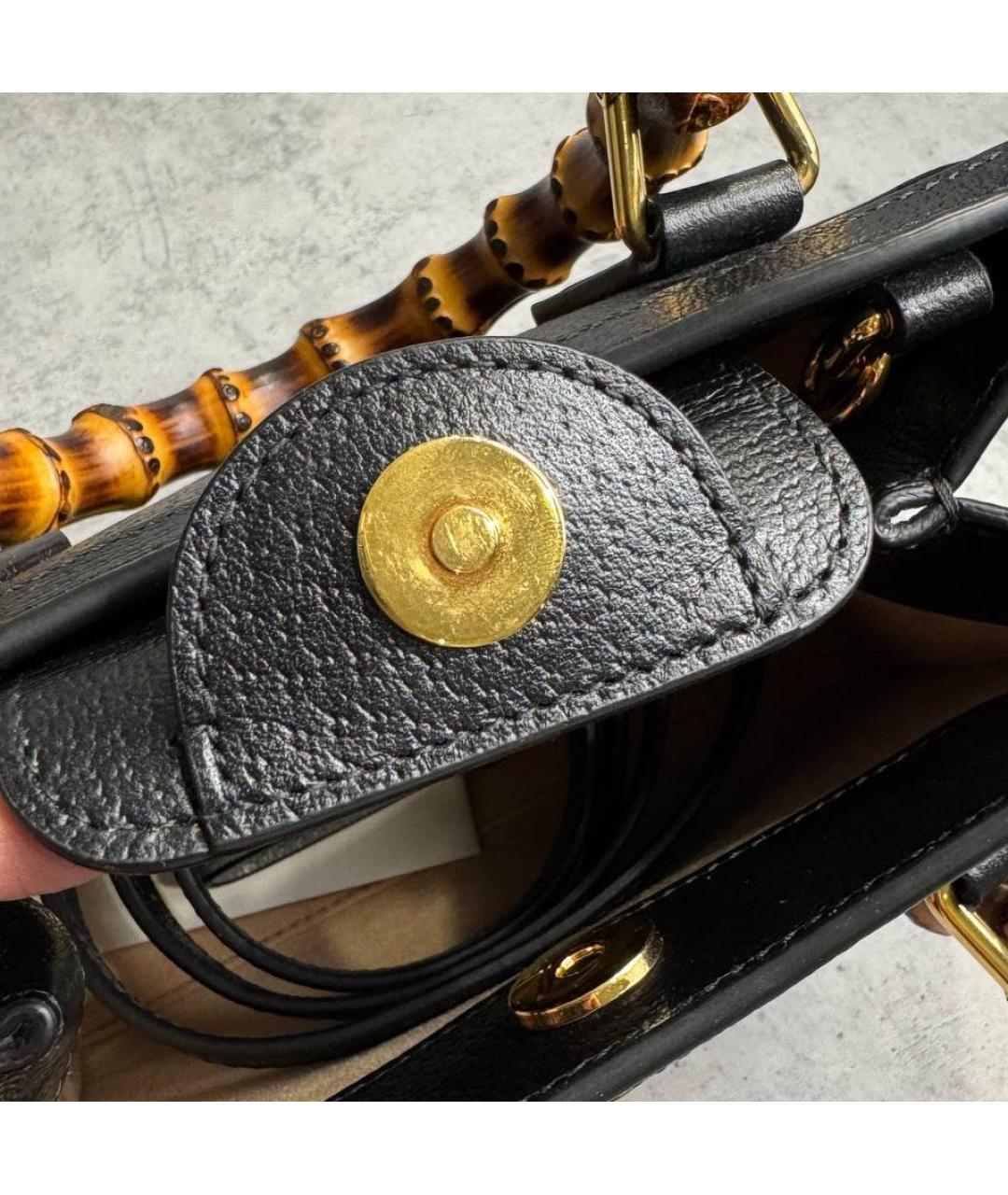 GUCCI Черная кожаная сумка через плечо, фото 4