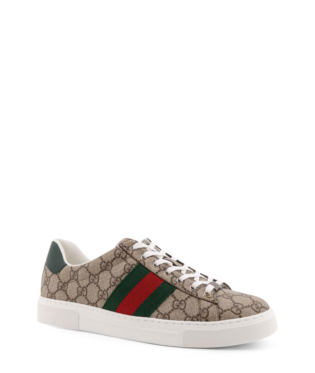 GUCCI Бежевые низкие кроссовки / кеды, фото 2