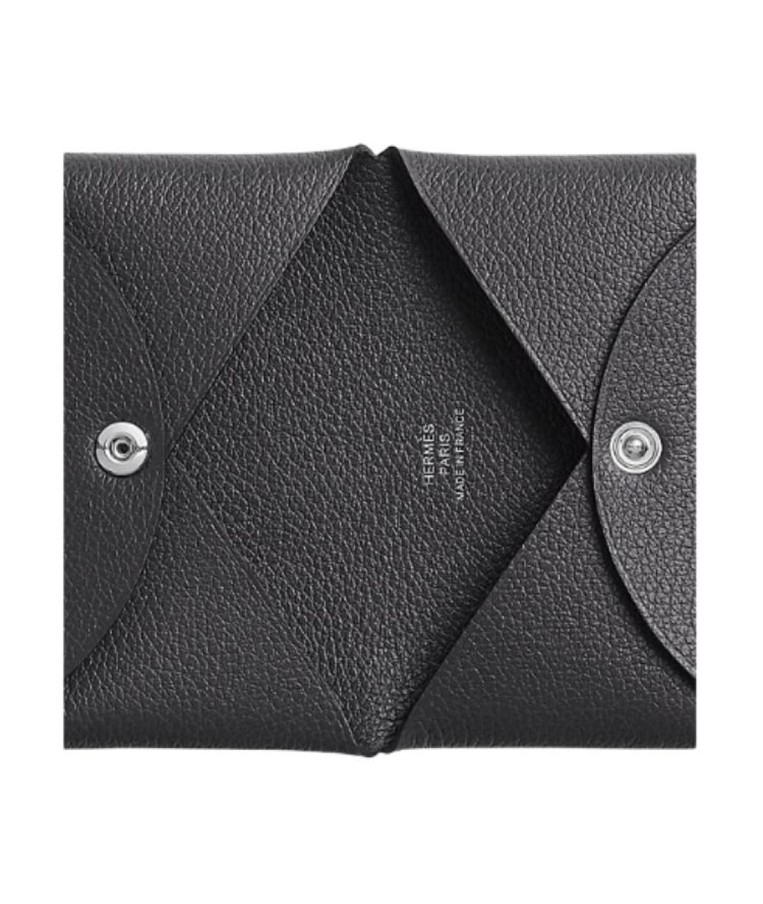 HERMES Черный кожаный кардхолдер, фото 3