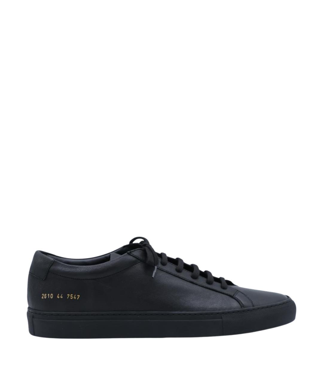 COMMON PROJECTS Черные кожаные низкие кроссовки / кеды, фото 1