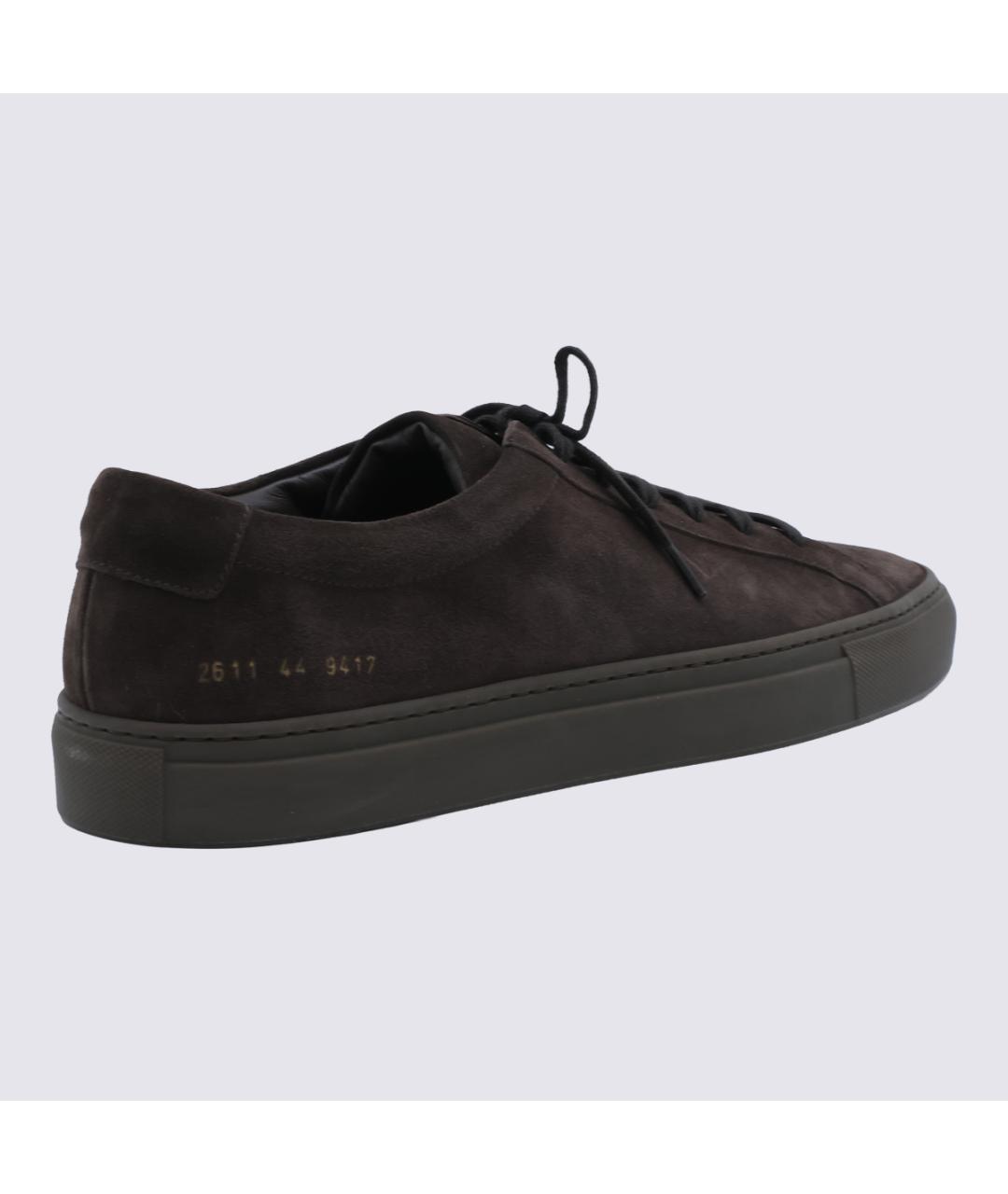 COMMON PROJECTS Коричневые кожаные низкие кроссовки / кеды, фото 3