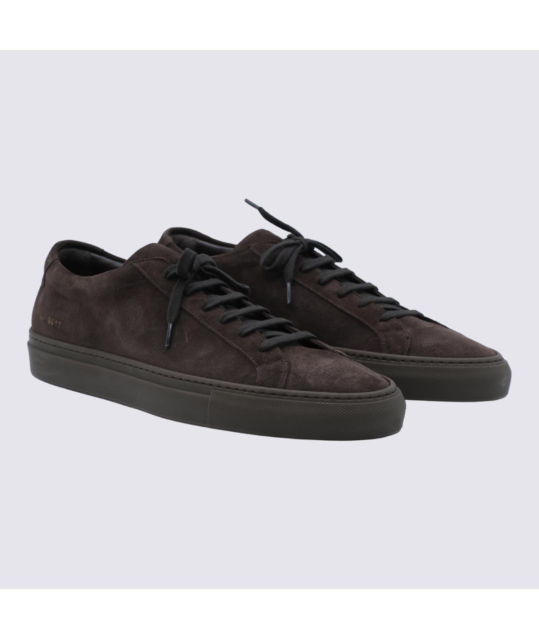 COMMON PROJECTS Коричневые кожаные низкие кроссовки / кеды, фото 2