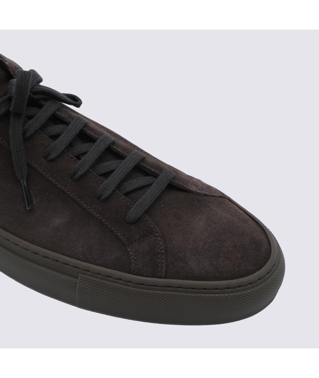 COMMON PROJECTS Коричневые кожаные низкие кроссовки / кеды, фото 4