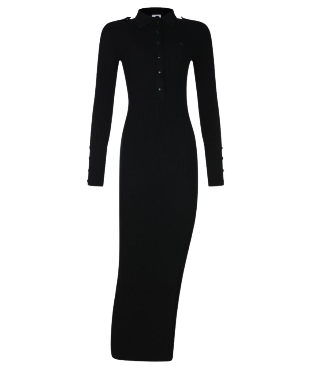 COURREGES Черное вискозное повседневное платье, фото 1