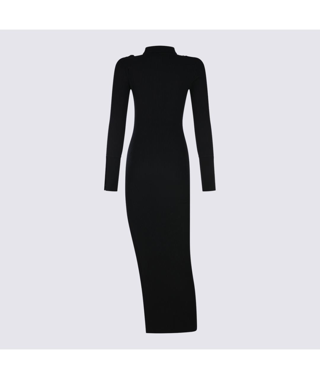 COURREGES Черное вискозное повседневное платье, фото 2