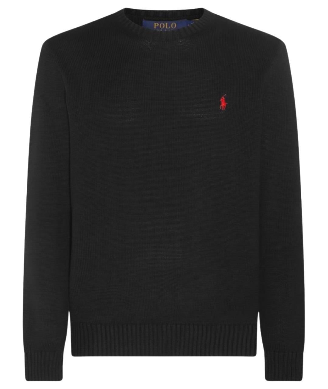 POLO RALPH LAUREN Черный хлопковый джемпер / свитер, фото 1