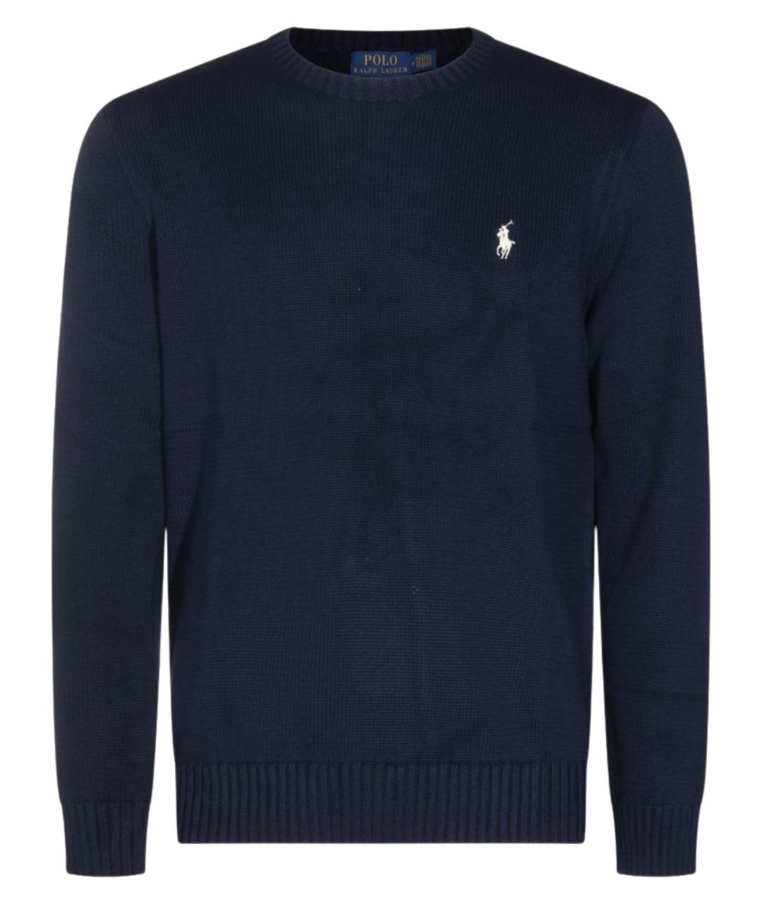 POLO RALPH LAUREN Синий хлопковый джемпер / свитер, фото 1