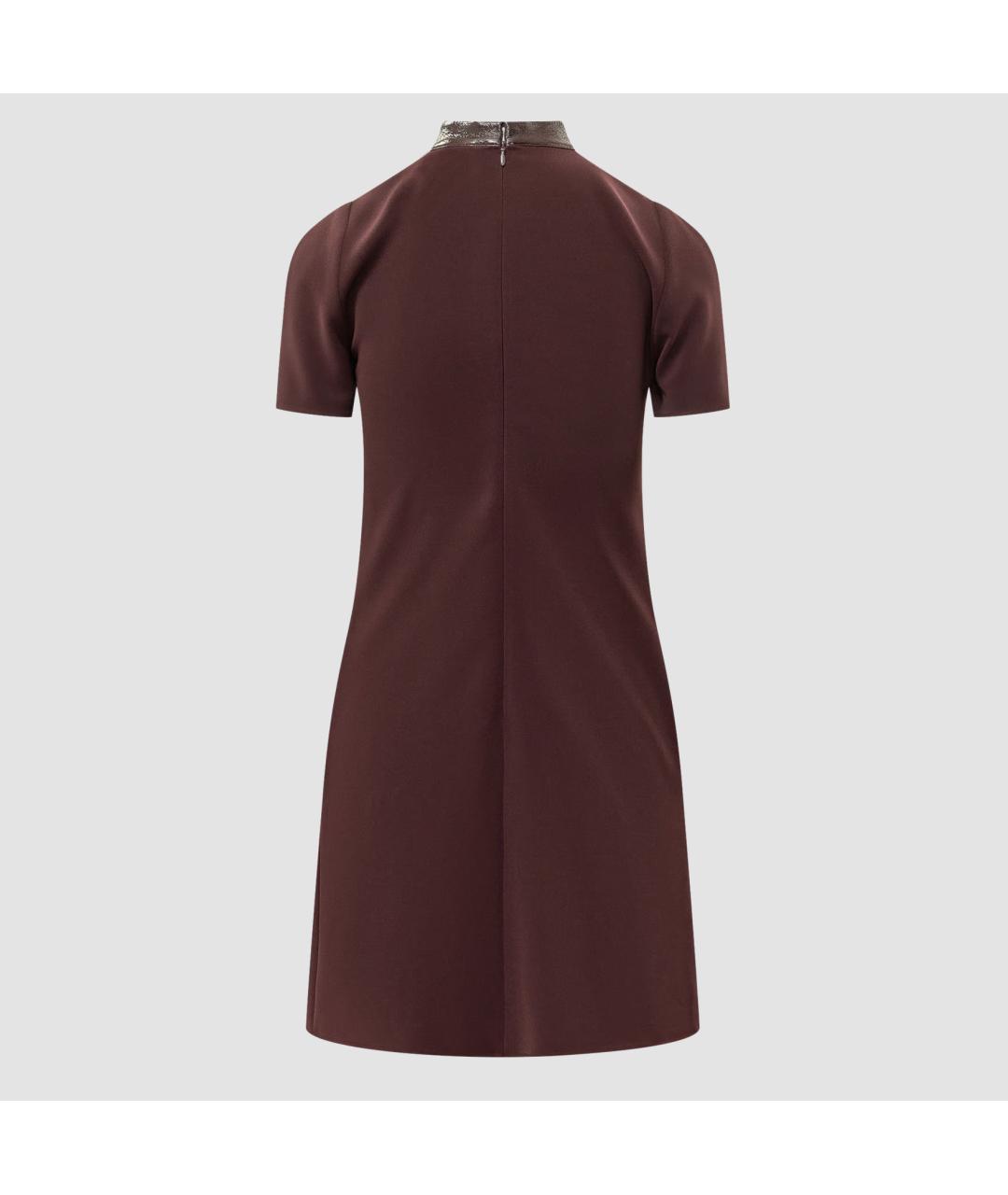 COURREGES Бордовое полиэстеровое повседневное платье, фото 2