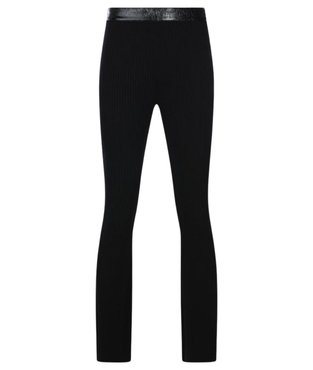 COURREGES Черные вискозные брюки узкие, фото 1