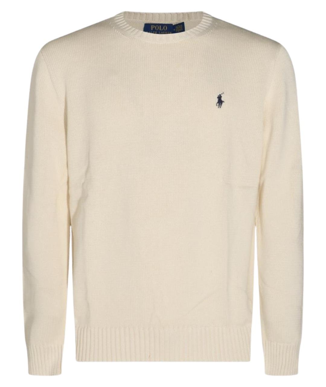 POLO RALPH LAUREN Бежевый хлопковый джемпер / свитер, фото 1