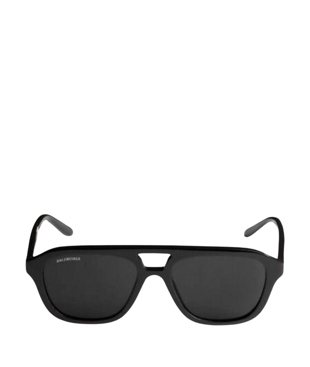 BALENCIAGA Черные пластиковые солнцезащитные очки, фото 1