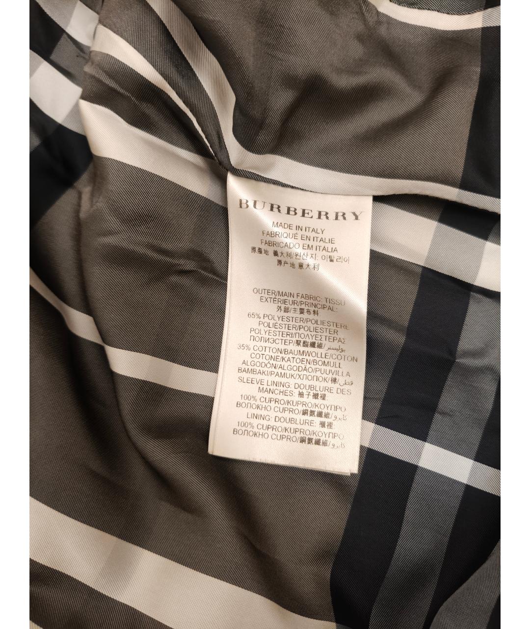 BURBERRY Антрацитовый тренч/плащ, фото 8