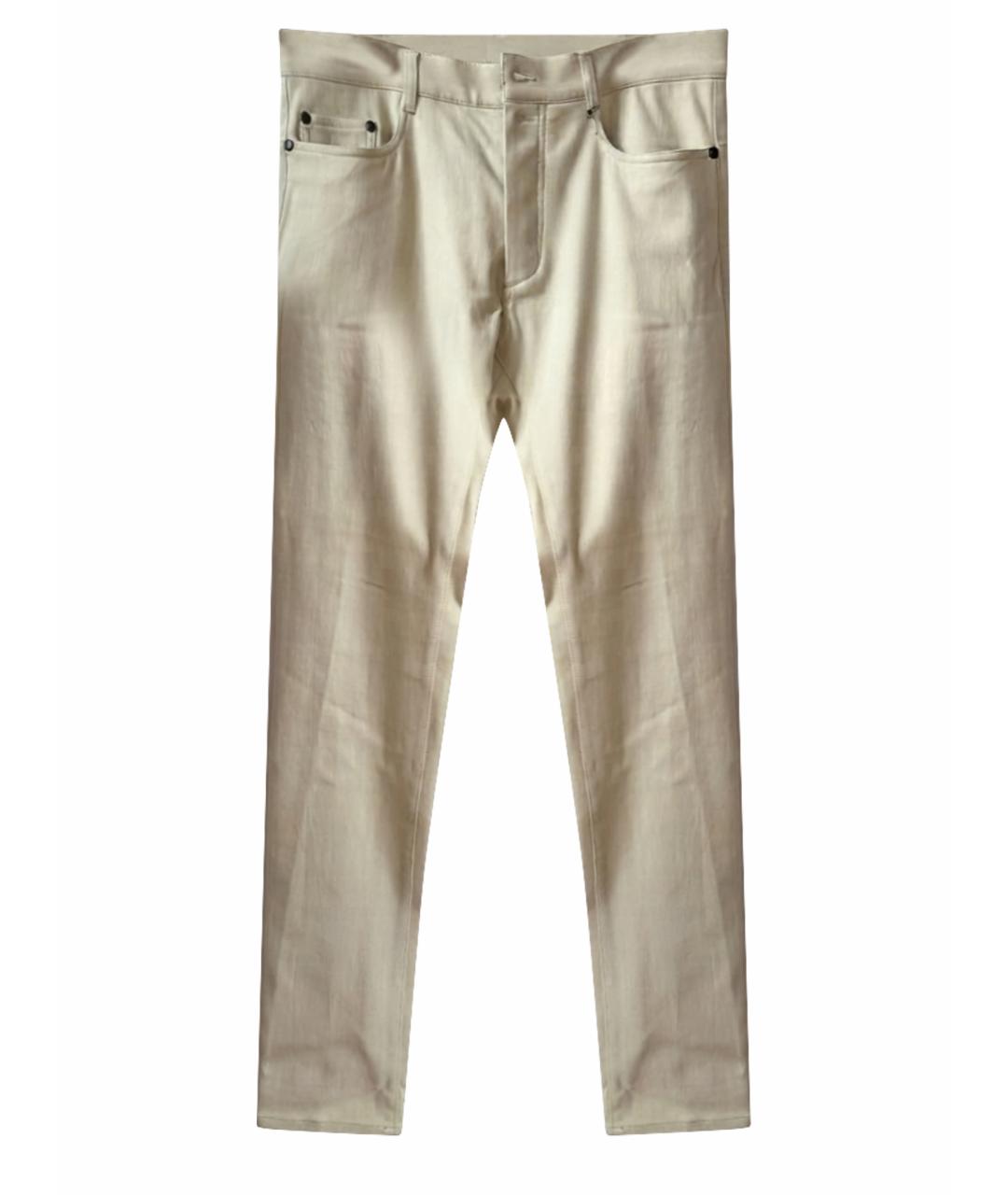 ANN DEMEULEMEESTER Белые хлопковые повседневные брюки, фото 1