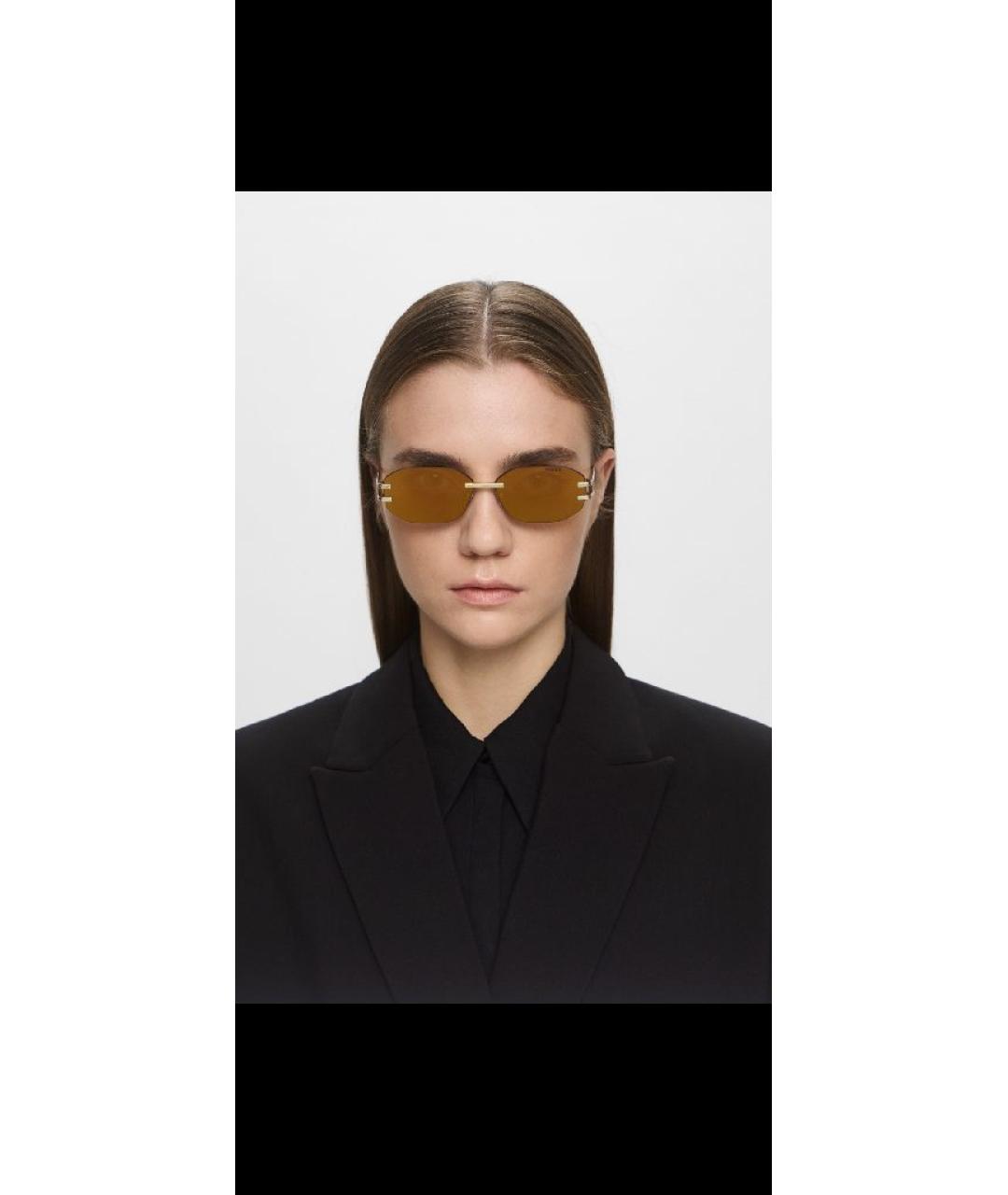 VERSACE Золотые металлические солнцезащитные очки, фото 8