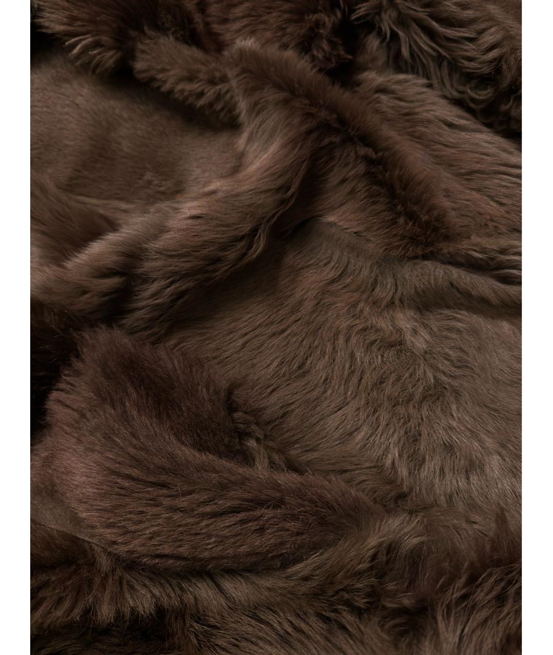 ROBERTO CAVALLI Коричневая кожаная дубленка, фото 6