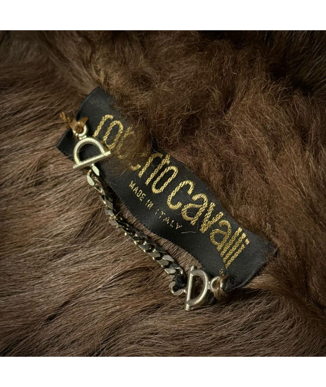 ROBERTO CAVALLI Коричневая кожаная дубленка, фото 7
