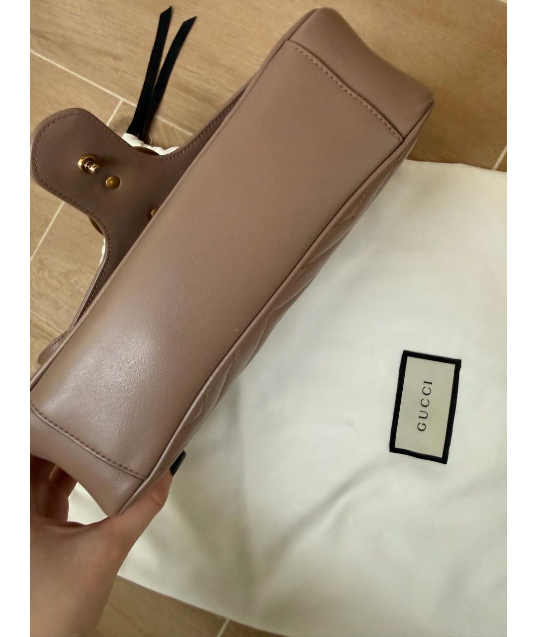 GUCCI Бежевая кожаная сумка через плечо, фото 3