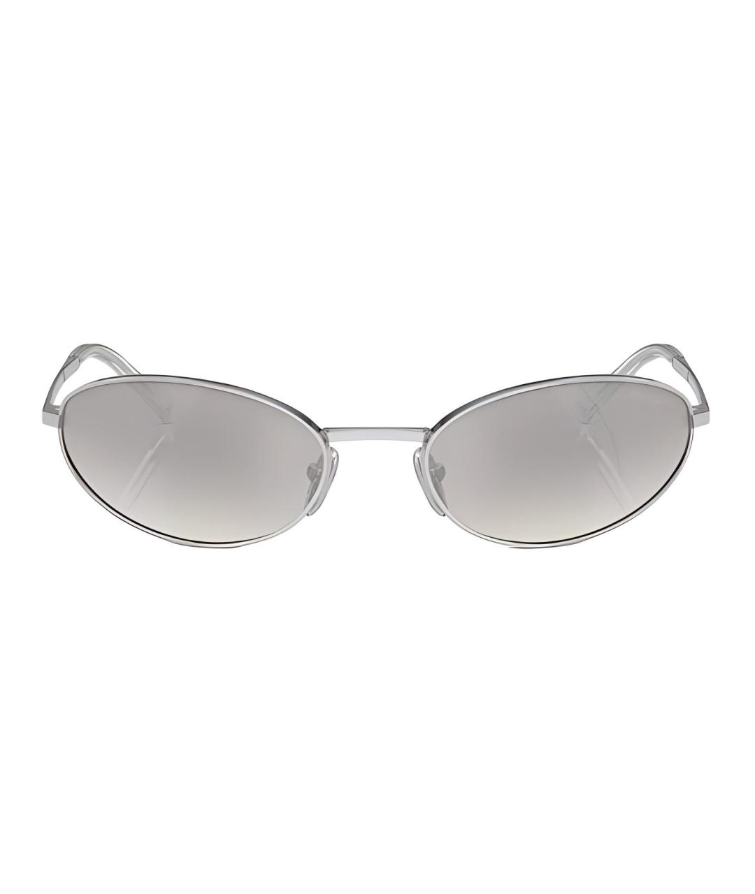 PRADA Серые металлические солнцезащитные очки, фото 3