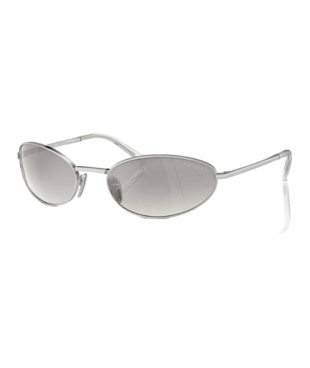 PRADA Серые металлические солнцезащитные очки, фото 1
