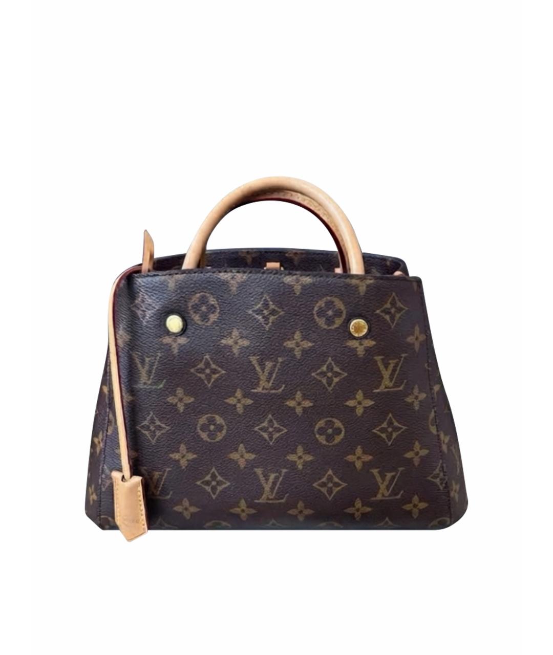 LOUIS VUITTON Коричневая канва сумка с короткими ручками, фото 1