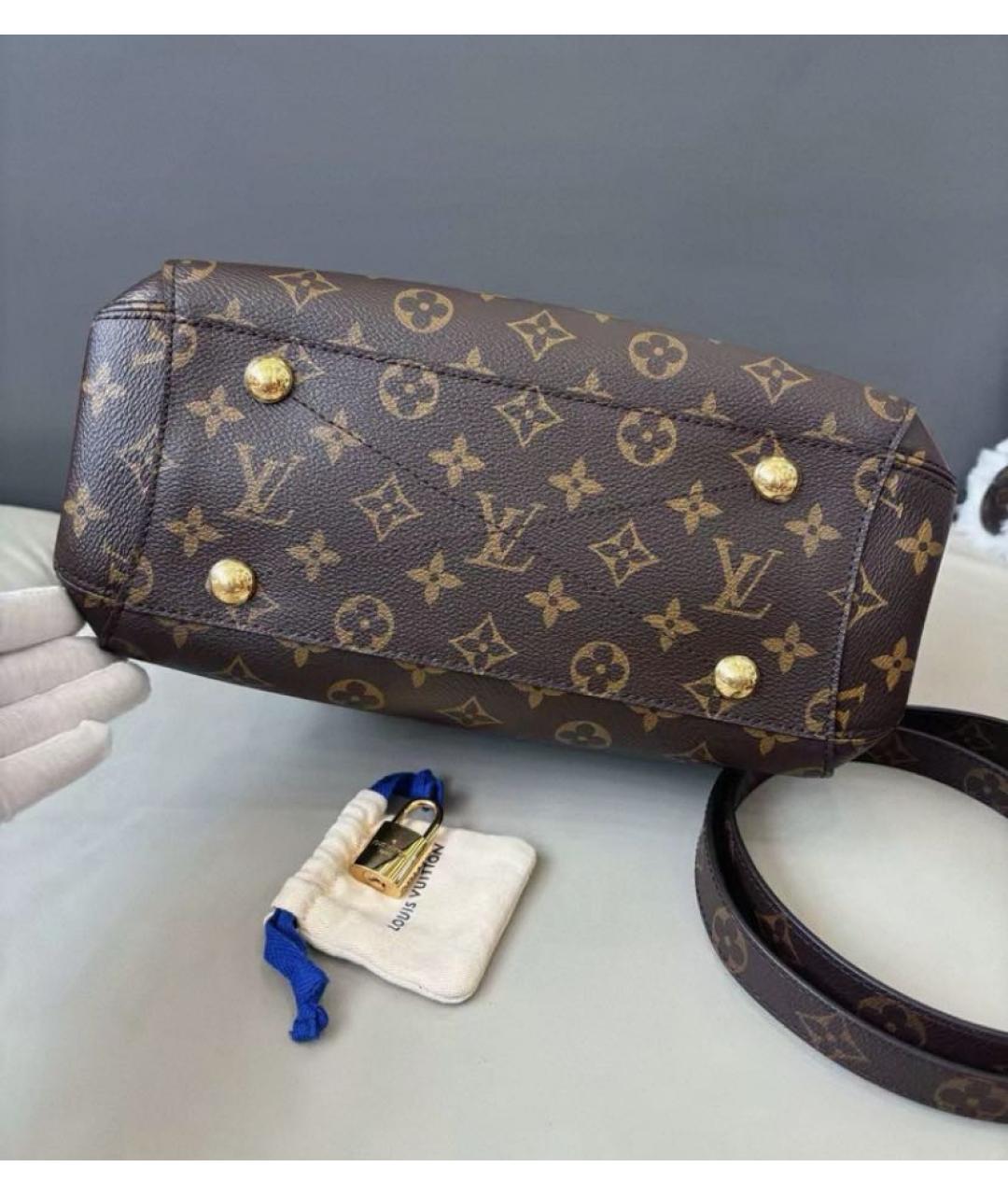 LOUIS VUITTON Коричневая канва сумка с короткими ручками, фото 5