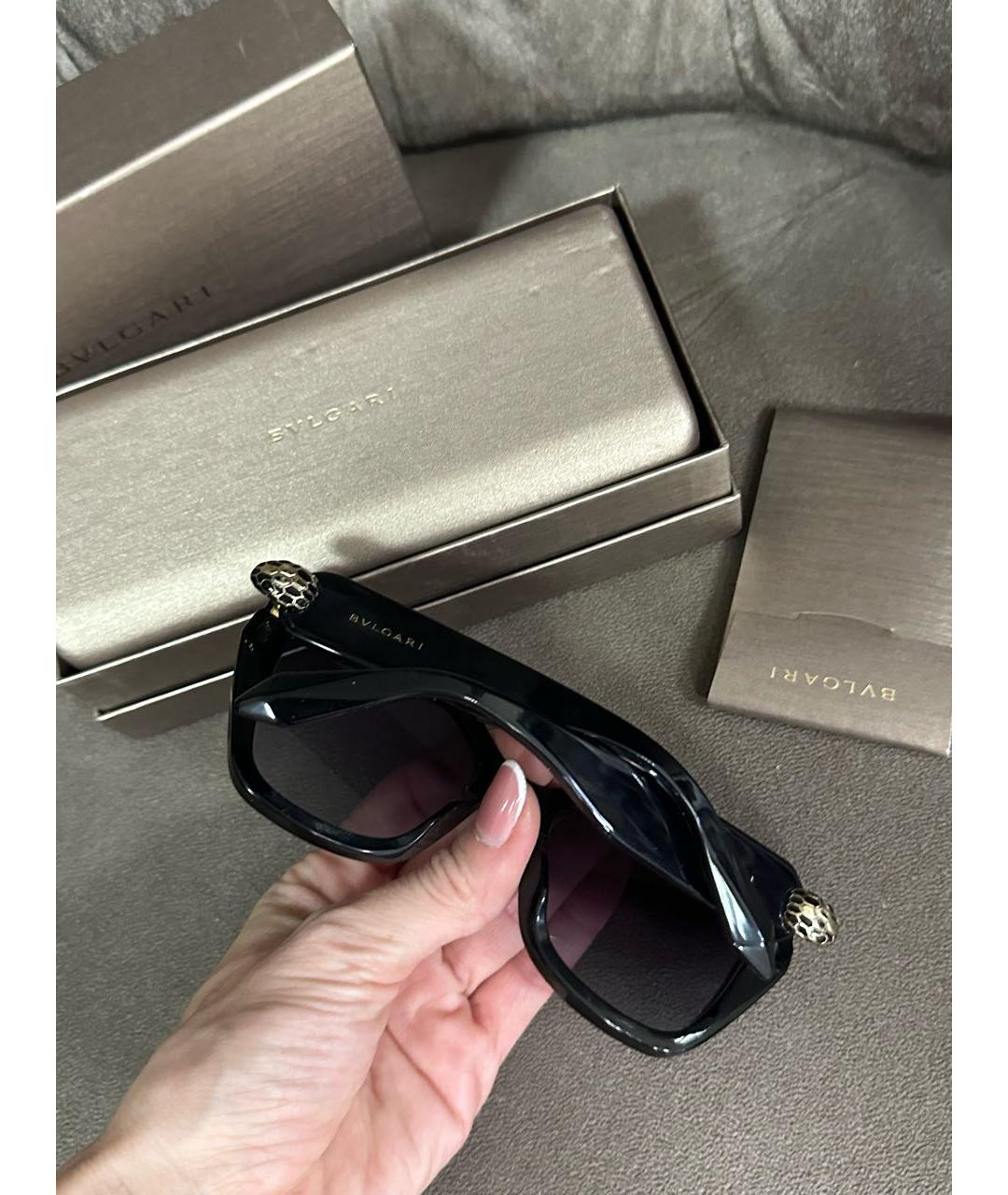 BVLGARI Черные солнцезащитные очки, фото 3