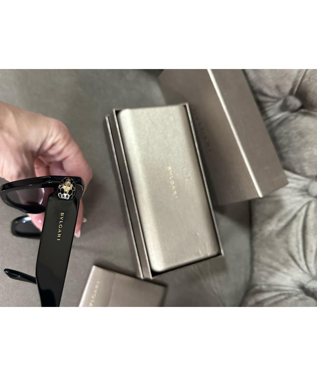 BVLGARI Черные солнцезащитные очки, фото 5