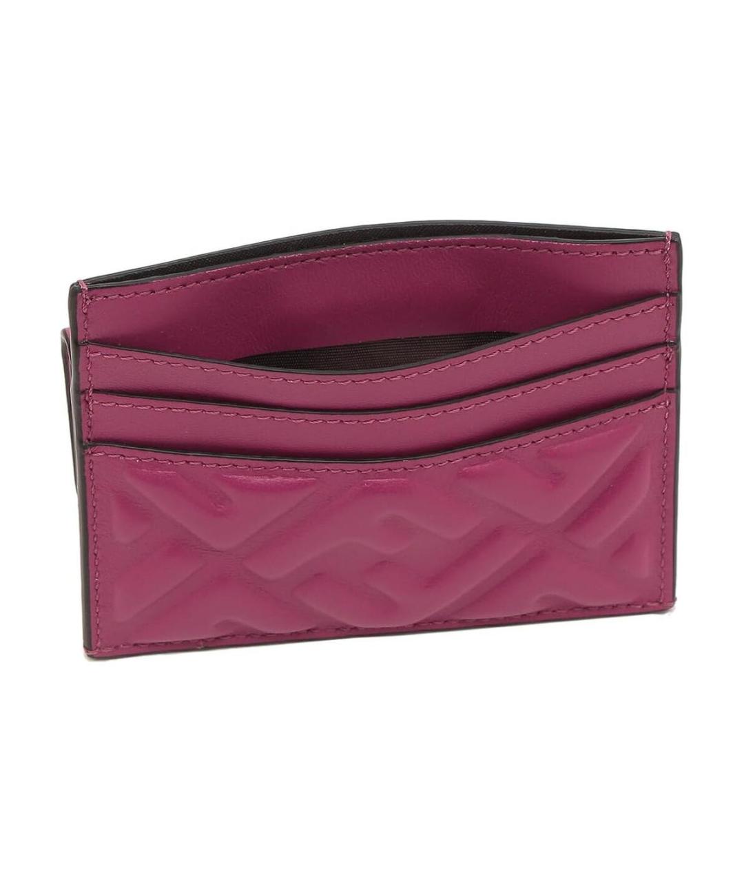 FENDI Розовый кожаный кардхолдер, фото 4