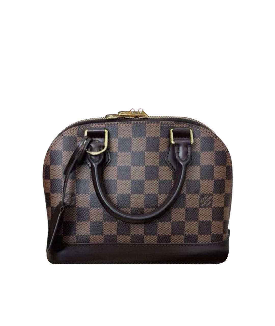 LOUIS VUITTON Коричневая канва сумка с короткими ручками, фото 1