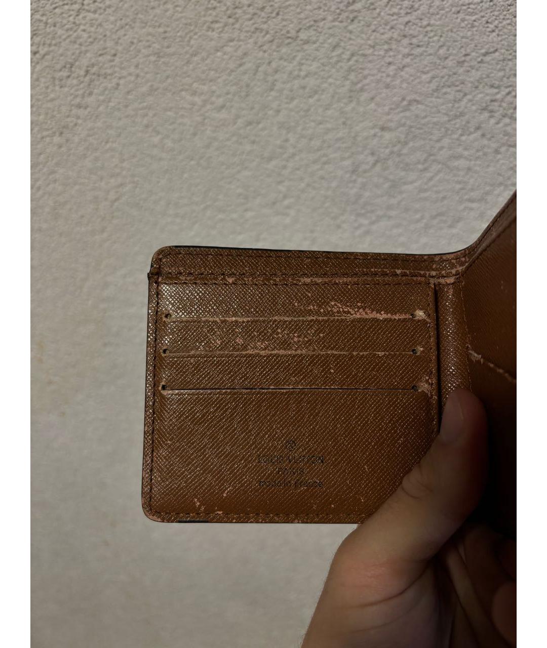 LOUIS VUITTON Коричневый кошелек, фото 5