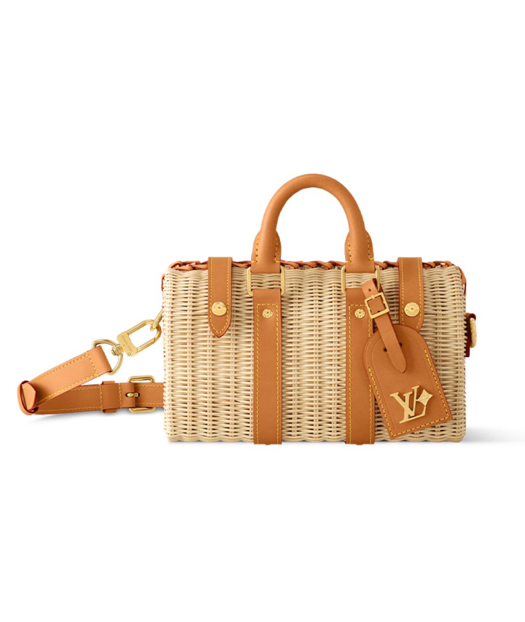LOUIS VUITTON Бежевая плетеная сумка через плечо, фото 1
