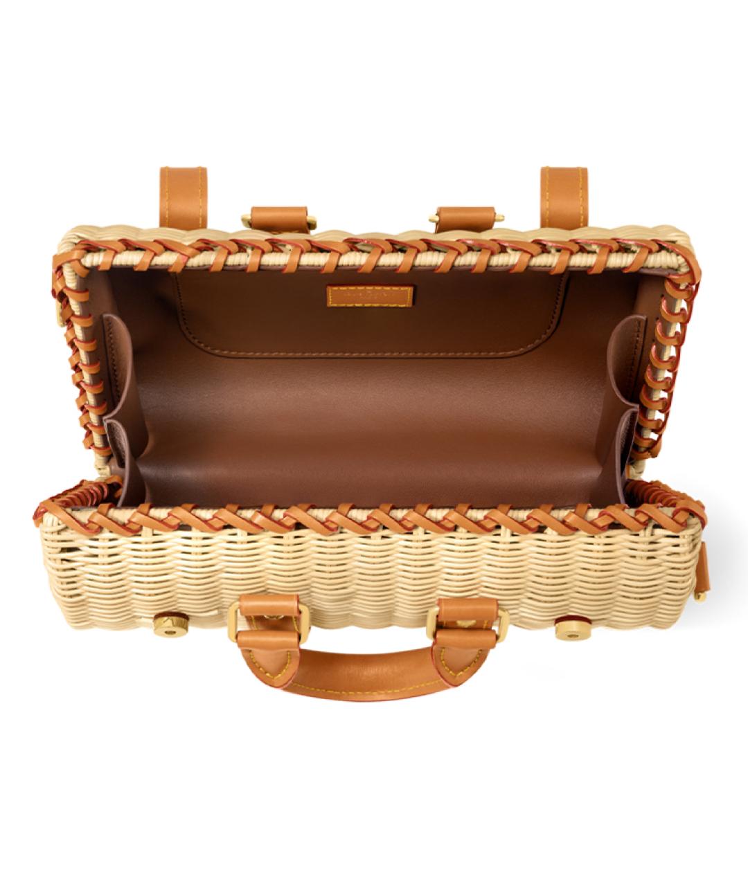 LOUIS VUITTON Бежевая плетеная сумка через плечо, фото 4