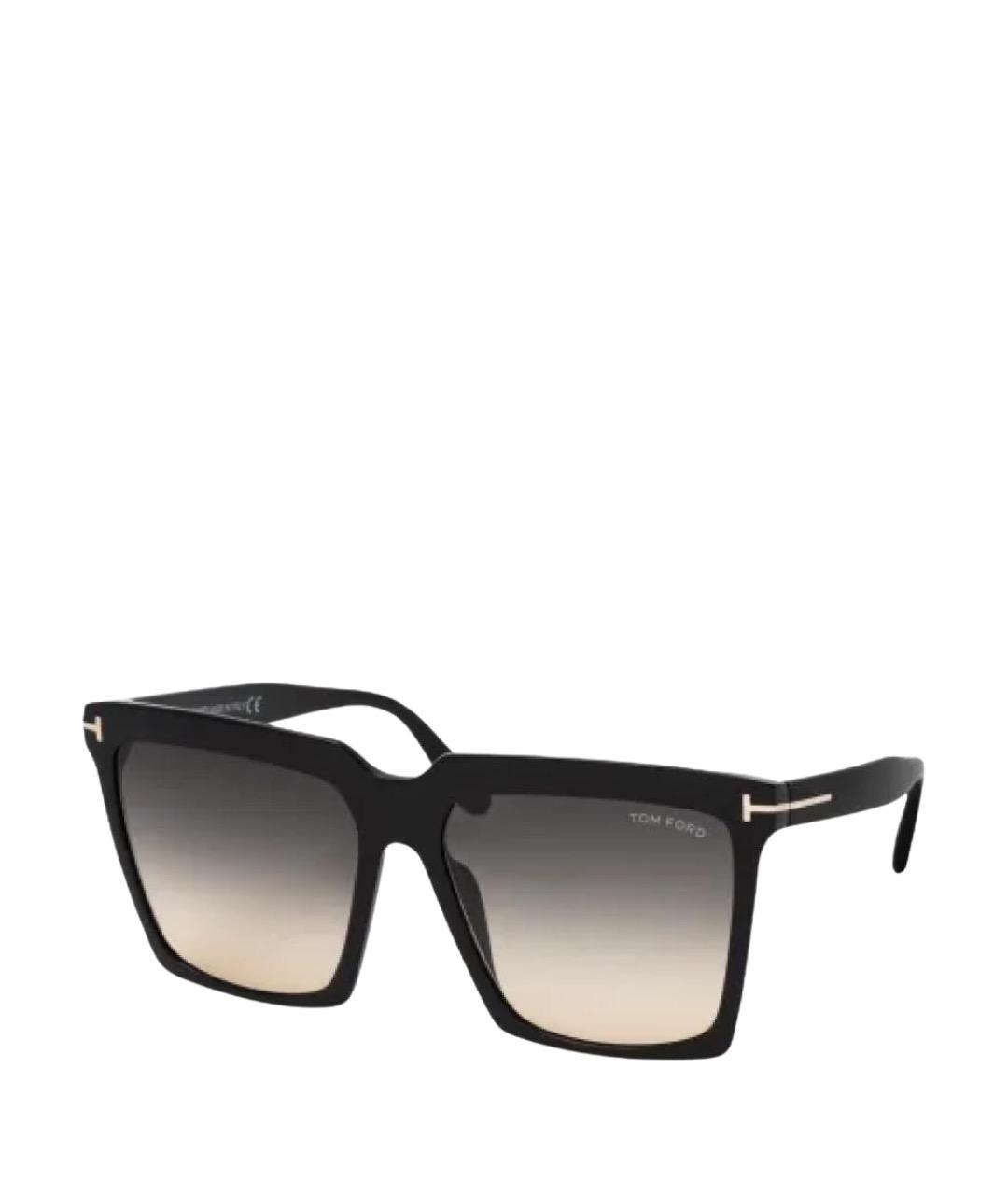 TOM FORD Черные пластиковые солнцезащитные очки, фото 1