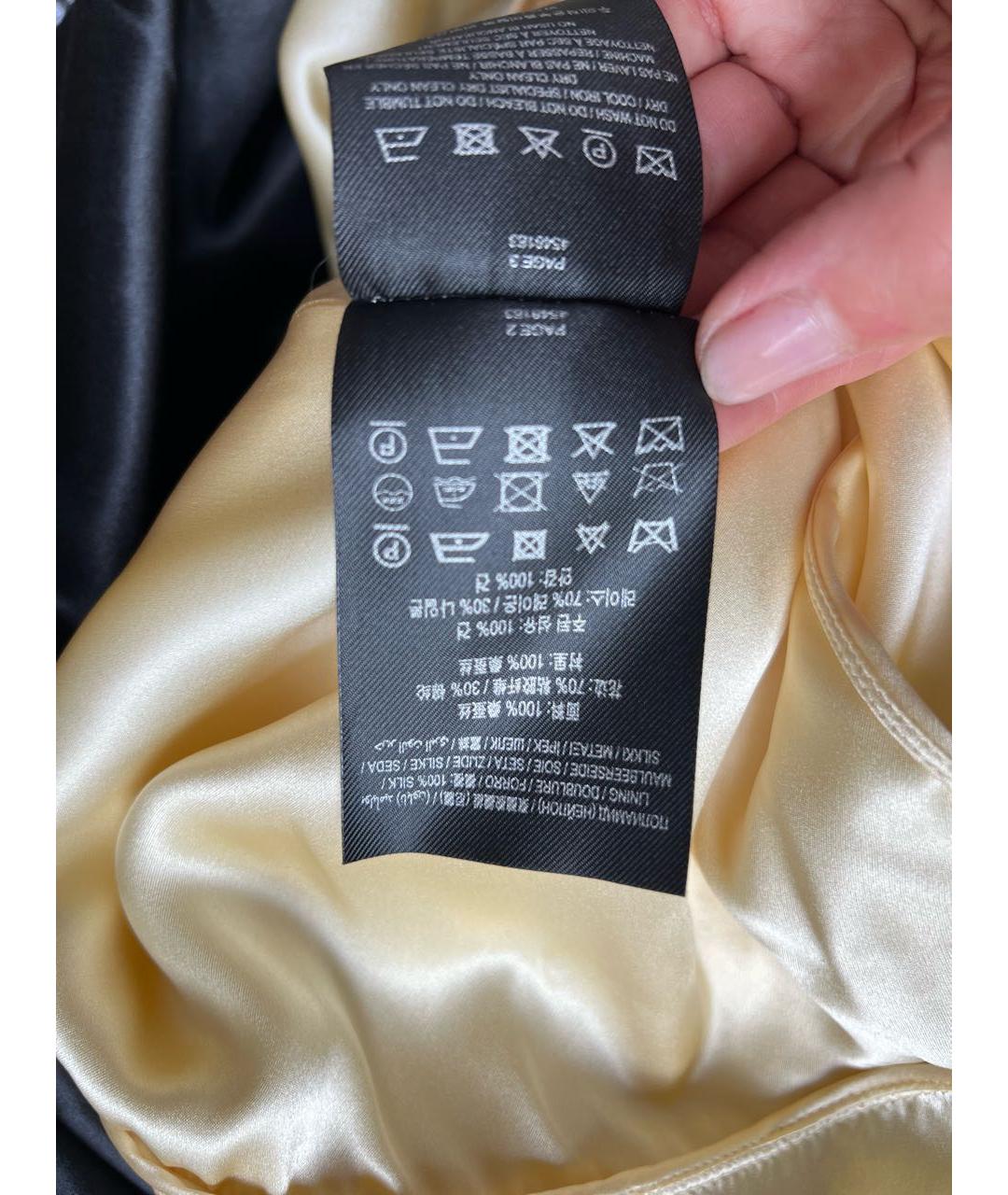 BURBERRY Желтое шелковое коктейльное платье, фото 6