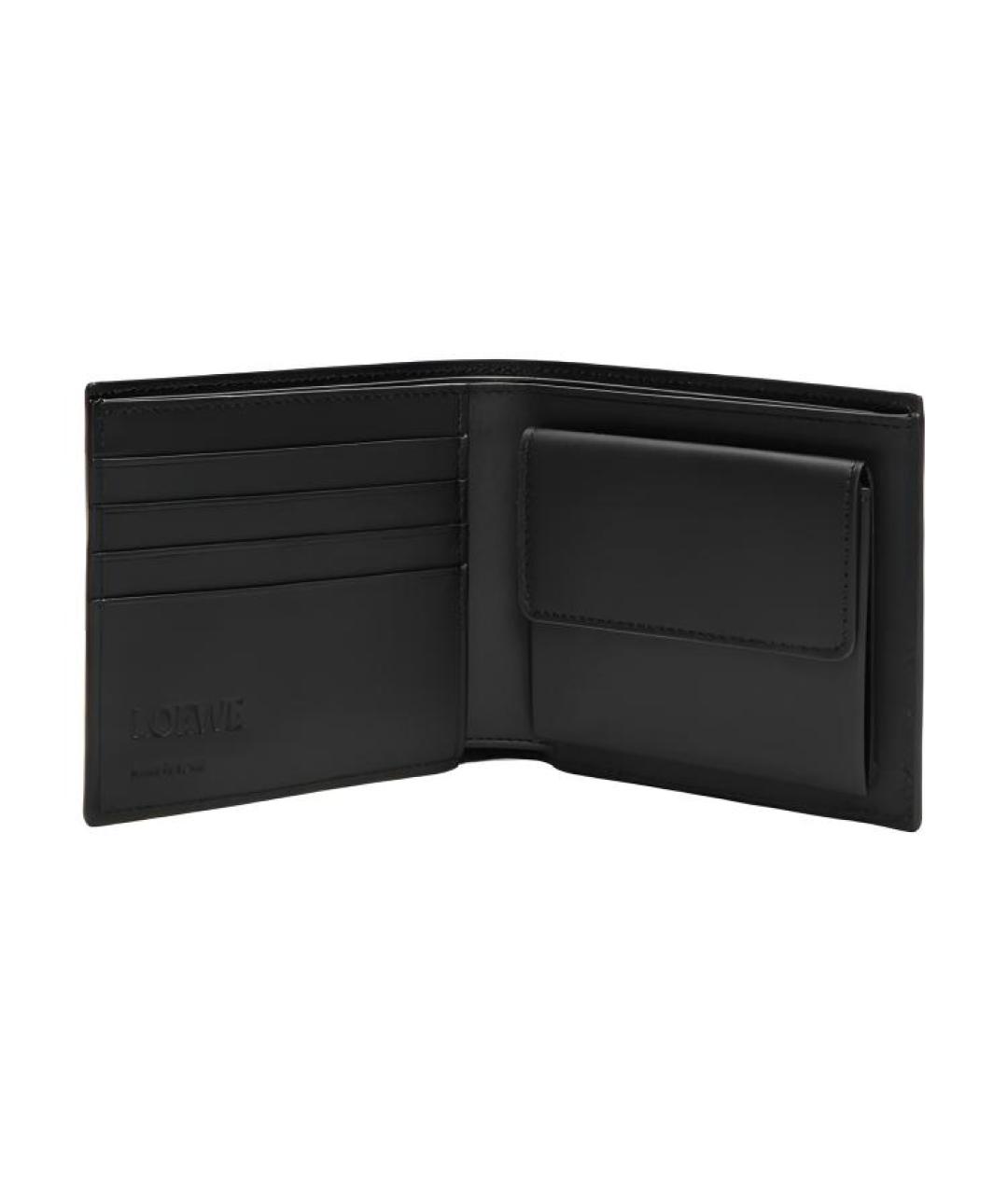 LOEWE Черный кожаный кошелек, фото 3