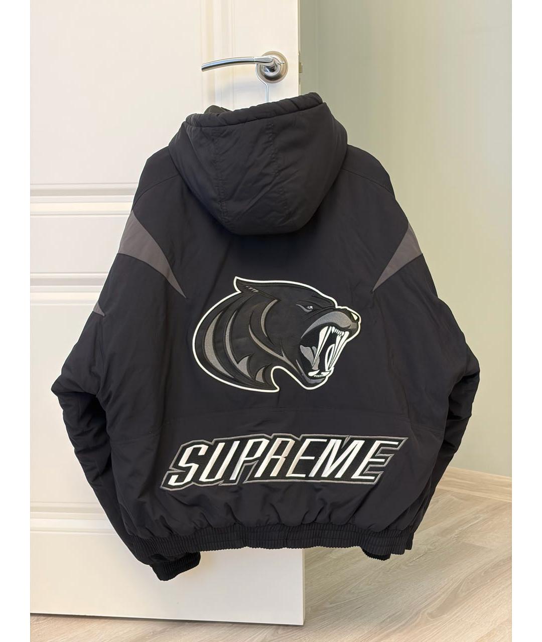 SUPREME Черная нейлоновая куртка, фото 2