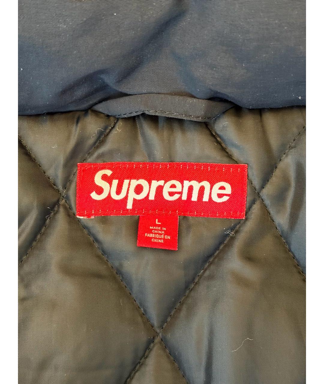 SUPREME Черная нейлоновая куртка, фото 4