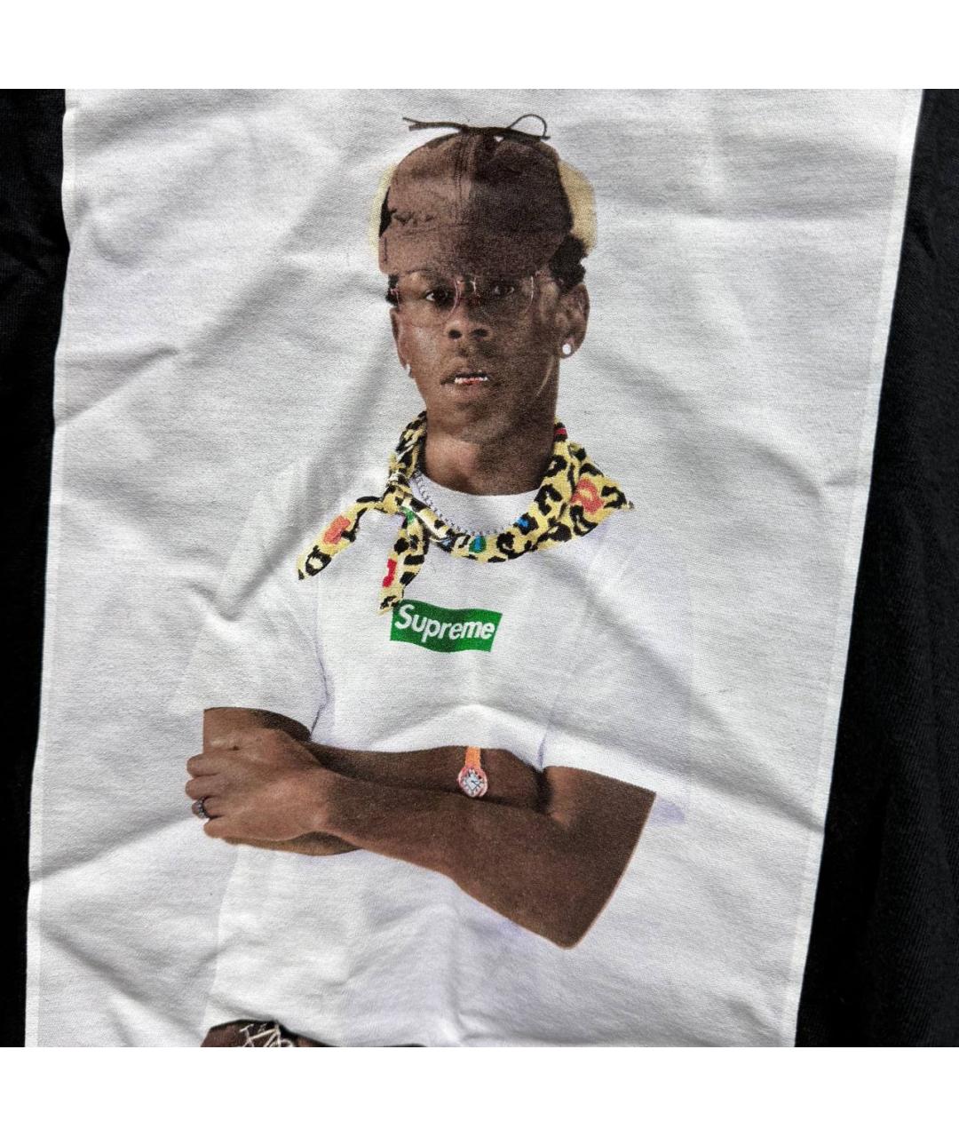 SUPREME Черная футболка, фото 2