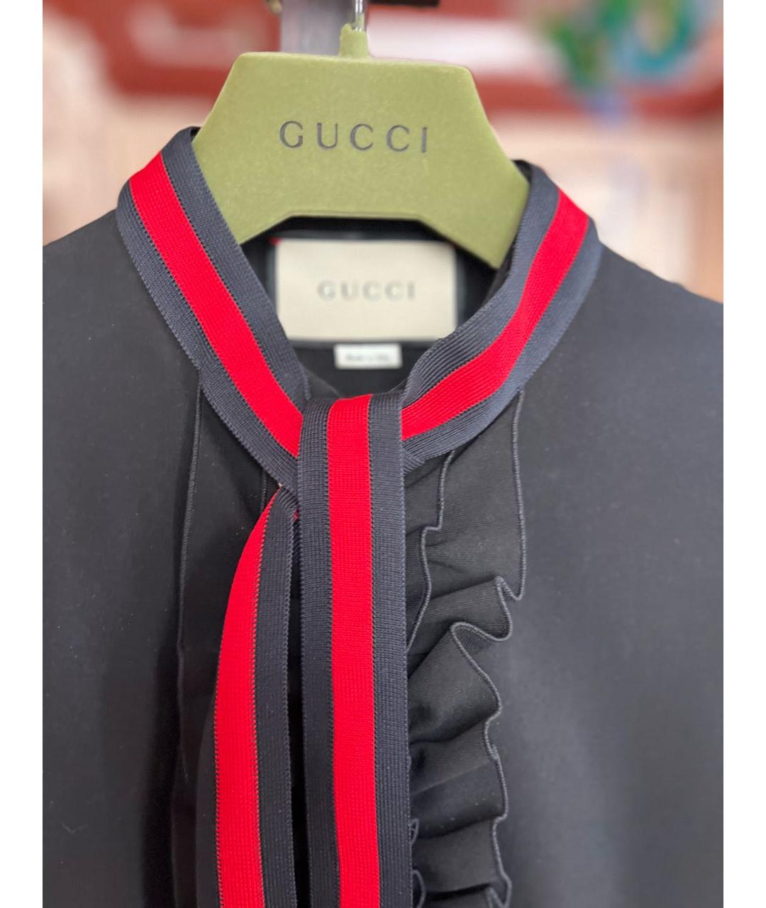 GUCCI Черное вискозное коктейльное платье, фото 3