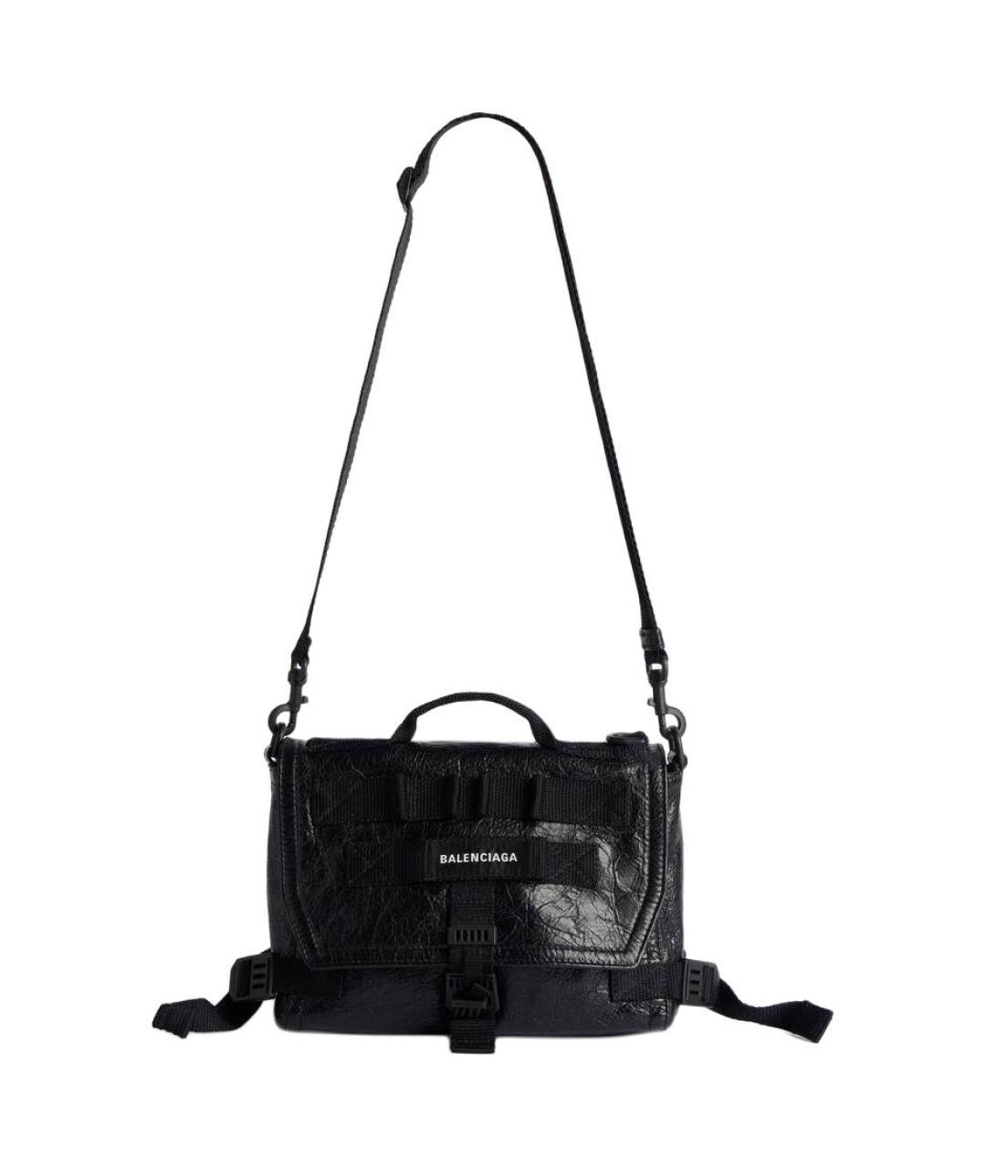 BALENCIAGA Черная кожаная сумка на плечо, фото 2