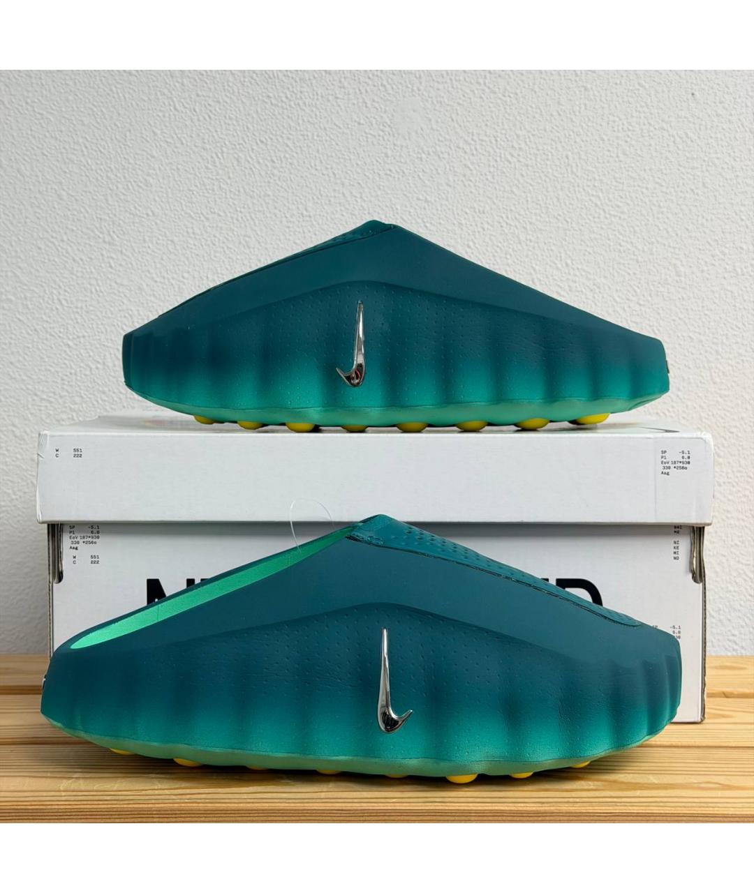NIKE Зеленые шлепанцы, фото 6
