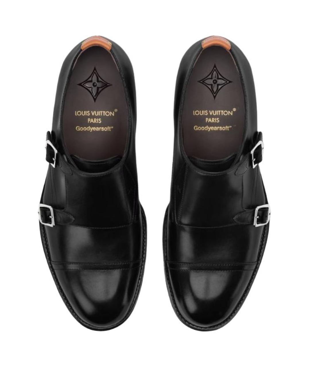 LOUIS VUITTON Черные кожаные туфли, фото 4