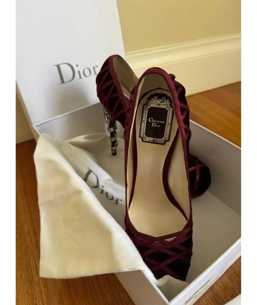 CHRISTIAN DIOR Бордовые туфли, фото 3