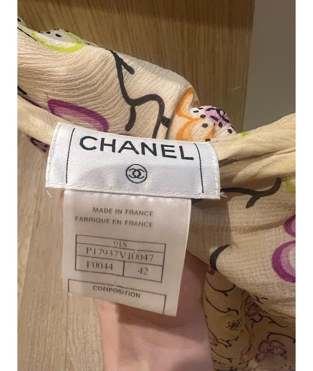 CHANEL Мульти шелковая юбка миди, фото 2