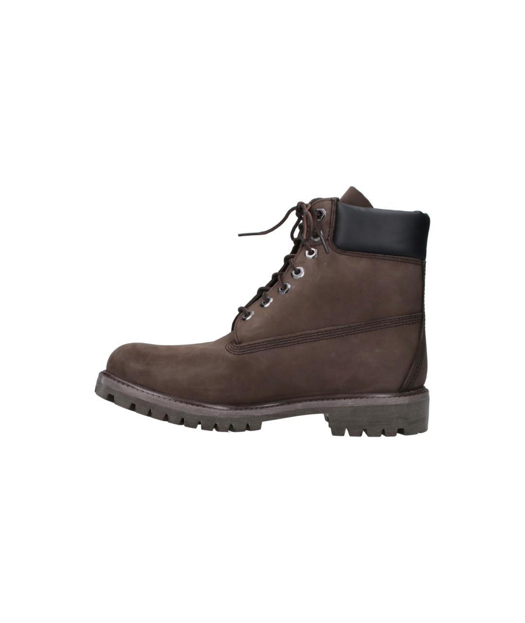 TIMBERLAND Коричневые нубуковые высокие ботинки, фото 3