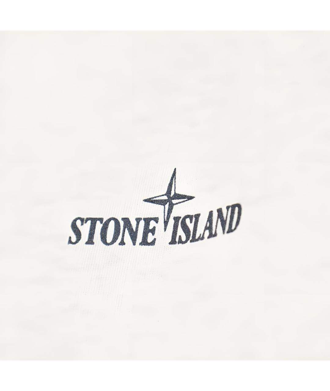 STONE ISLAND Белая футболка, фото 5